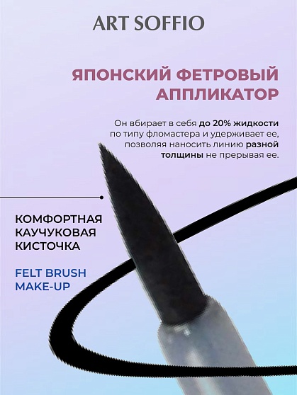 Подводка для глаз SOFFIO MASTERS Expressive View черная