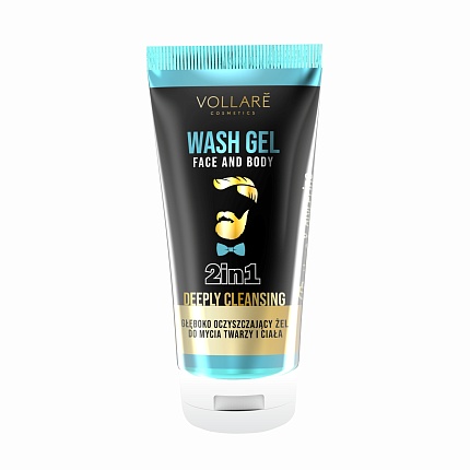 Гель очищающий для лица и тела Vollare Men Line 250 мл
