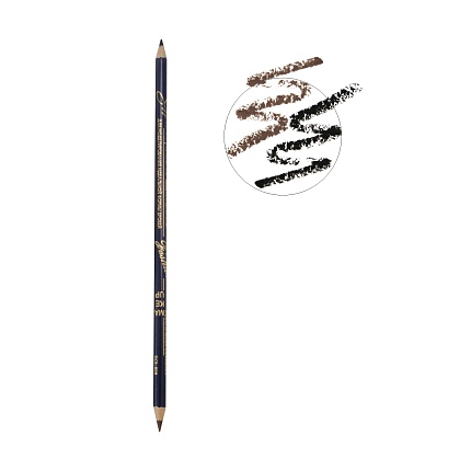 Карандаш для бровей ультратонкий черный, коричневый