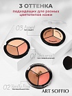 TOP PALETTE ART SOFFIO Палетка для контурирования лица Тон 03 Акцент