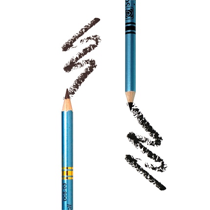 Карандаш для бровей ультратонкий черный, коричневый (голубой дизайн)