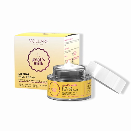 Крем для лица Vollare Goat milk подтягивающий с пчелиным воском 50 мл